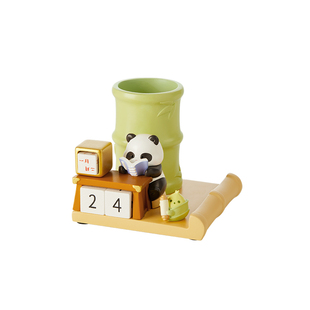 故宫淘宝｜节节高升熊猫墨宝万年历笔筒博物馆文创生日礼物伴手礼