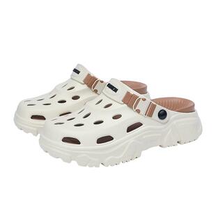 洞洞鞋男夏季外穿厚底增高防滑包头凉鞋青少年踩屎感大码沙滩凉拖