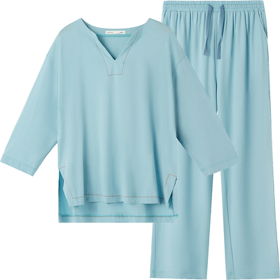 天丝莱赛尔棉七分袖睡衣女春秋季