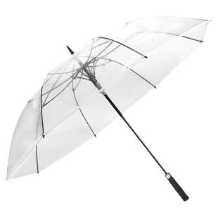 16骨透明雨伞大号长柄加大双人自动结实防风定制广告伞印LOGO