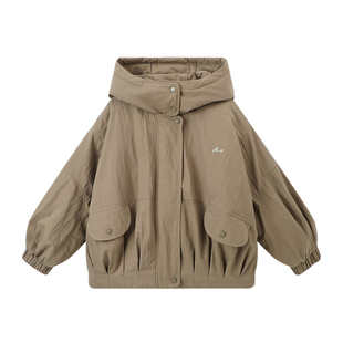 布丁哈鲁冬装童装女童上衣2026秋冬季新款儿童复古夹棉加绒外套