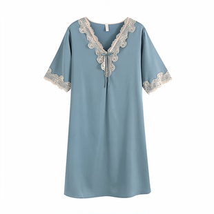 睡裙女夏季冰丝2026新款女士仿真丝绸睡衣夏天性感带胸垫薄款高级