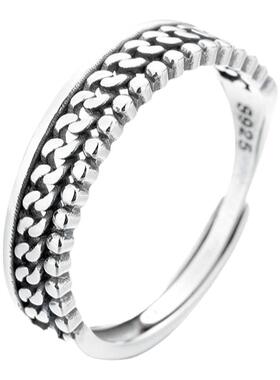 925银戒指复古时尚指环女冷淡风