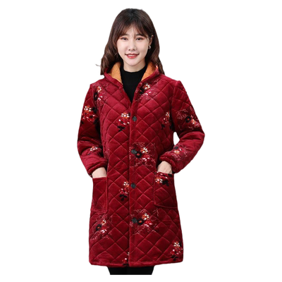 四川省省服加绒加厚罩衣妈妈中年