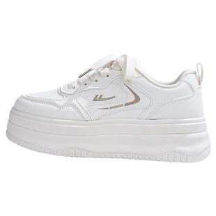 回力加绒厚底鞋子2025冬季新款板鞋增高小白鞋女款百搭休闲面包鞋