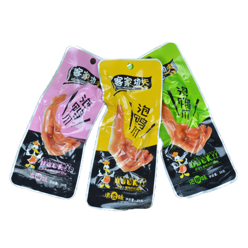 客家功夫泡鴨爪福建特產(chǎn)龍巖土樓鴨掌小零食休閑鹵味泡椒味