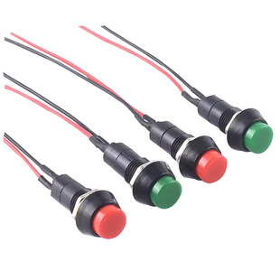 PBS-11A/B 110带线开关33B小型船型圆形按钮低压电路电线喇叭电器