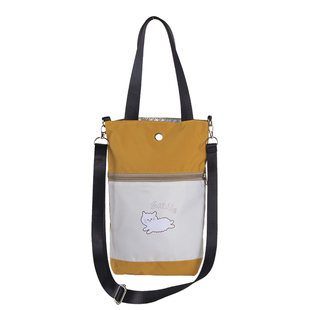 手提袋女2025新款可爱百搭小布包焖烧杯雨伞收纳包防水水杯袋斜挎