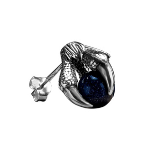 幸运个性星期纯银耳钉男小众高级感潮流单只男款欧美前卫夸张耳饰