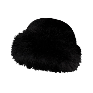 毛绒帽子女士冬季保暖防寒护耳兔毛渔夫帽显脸小东北毛茸茸蒙古帽