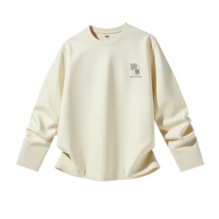 班尼路S&K印花长袖男t恤春秋新款宽松大码纯棉打底衫cleanfit上衣