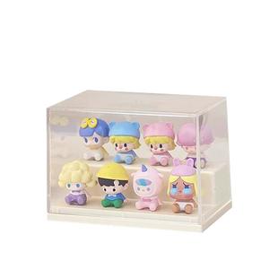 阶梯式萌粒收纳盒手办盲盒展示盒防尘展示架透明简约桌面陈列盒子