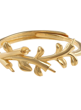 珍珠戒指空托配件日韩森系戒托女