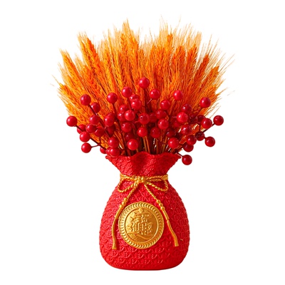 天然风干麦穗客厅摆设开业礼物