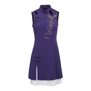 【运动旗袍系列】svg高尔夫春季女装国风无袖旗袍抗UV速干连衣裙