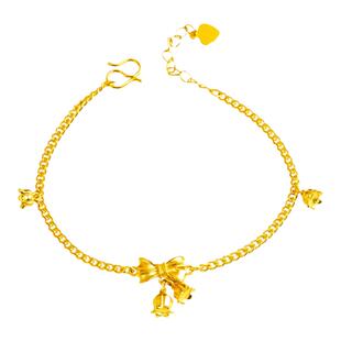 沙金铃兰花开项链手链蝴蝶结手串女士镀金时尚百搭首饰品送妈妈