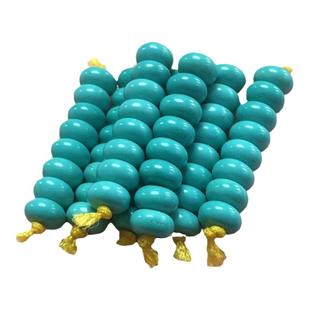 湖北十堰天然绿松石隔片隔珠垫片鼓珠配珠算珠散珠配饰diy圆珠