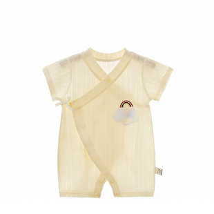 婴儿衣服夏季薄款纯棉连体衣宝宝衣服夏装和尚服新生儿安阳童装