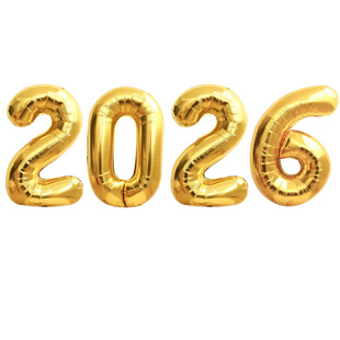 网红2026数字铝膜气球40寸马年元旦庆祝节日庆典氛围装饰背景布置