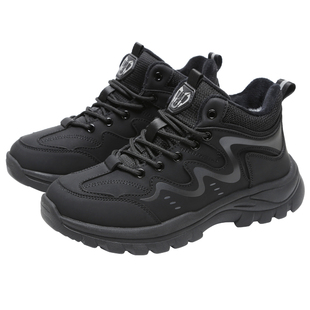 老北京棉鞋男冬季加绒加厚登山鞋防滑软底老人鞋中老年男士爸爸鞋