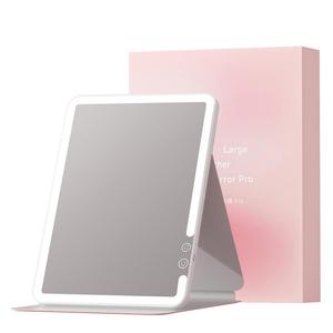 DOCO化妆镜便携折叠镜子led带灯美妆台式桌面智能梳妆镜女友礼物