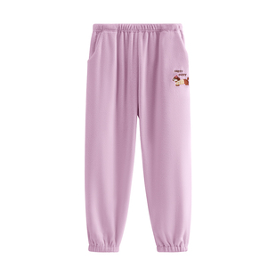 芬腾女士睡裤秋冬季珊瑚绒长裤简约休闲加绒加厚法兰绒家居裤单裤