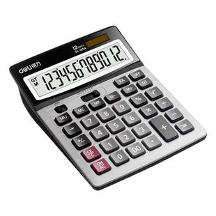 得力1654财务金融办公使用太阳能大按键双电源大屏幕商务计算器