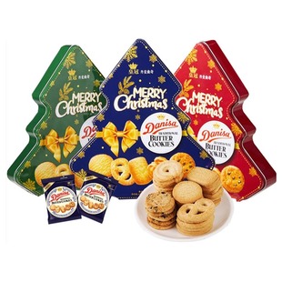 【现货速发】Danisa皇冠曲奇132g圣诞节送小朋友礼物饼干日期新鲜