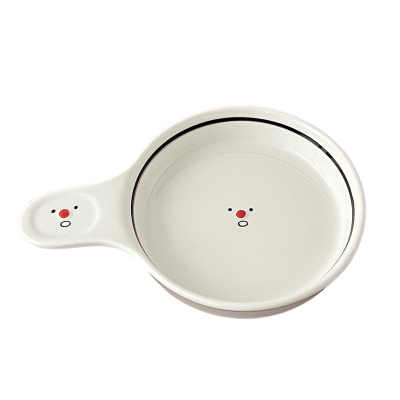 可爱漂亮的手柄小盘子家用小菜碟