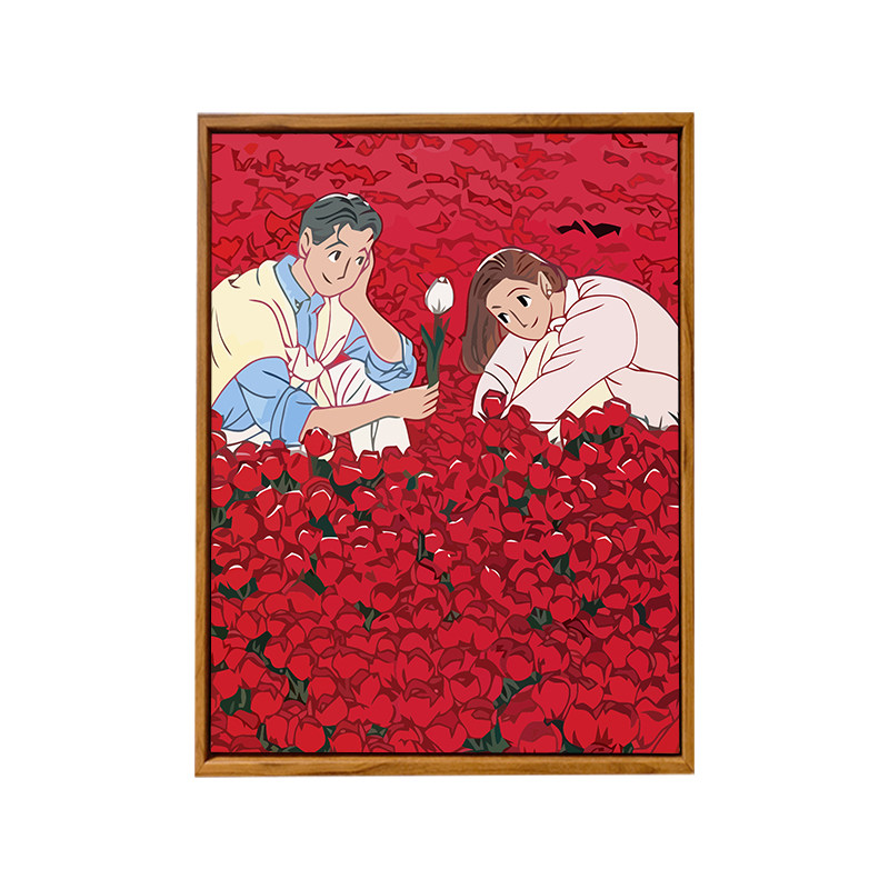 情人节渡濑政造爱情diy数字油画