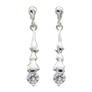 #滴水成冰#原创!通体S925银不规则岩溶镶钻耳钉耳坠气质小众银饰