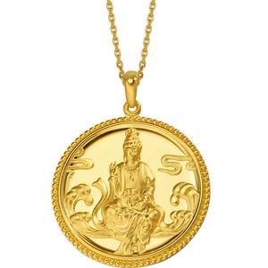 520礼物周生生黄金足金文化祝福水月观音吊坠黄金项坠88770P