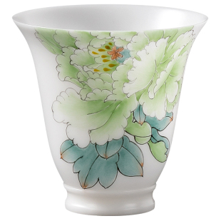 妙莲天香庄晓明大师作品《玉笑珠香》手绘主人杯单杯高档茶具茶杯