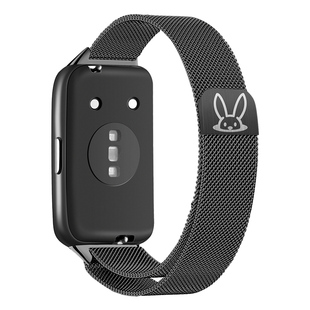 适用华为手环10/9/8手表带链女生7nfc版荣耀6pro手腕带金属磁吸11pro智能运动手表八九十代新款band7表链夏天