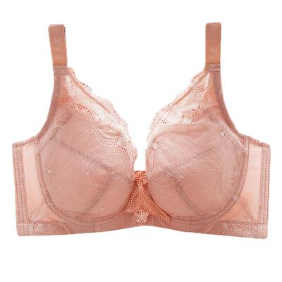 美芬琪844大码文胸D杯薄款软钢圈大胸胖mm全罩杯内衣五排扣收副乳