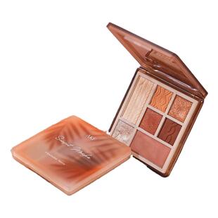 AKF眼影盘032七色综合盘哑光修容高光腮红一体盘大地色女防汗