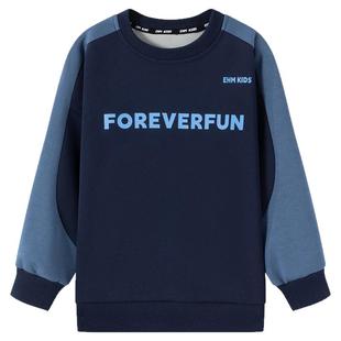 小象汉姆童装中大童男孩男童加绒卫衣儿童冬装2025新款打底衫上衣