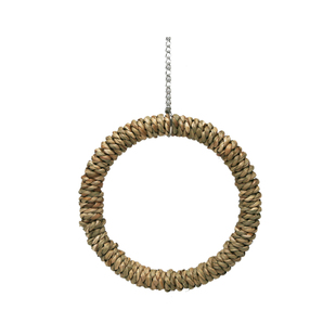 鹦鹉秋千玩具吊环鸟笼站架吊床啃咬磨爪草编苹果枝玄凤鸟用品大全