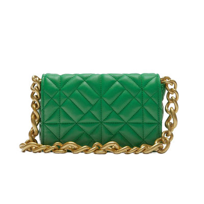 2024新款复古通勤粗链条菱格包