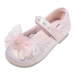 百丽童鞋女童公主鞋夏季时尚百搭儿童皮鞋女孩软底单鞋时尚演出鞋