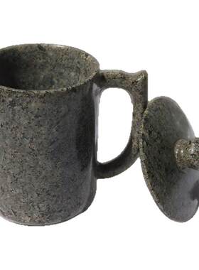 麦饭石杯子一体原石雕刻茶杯