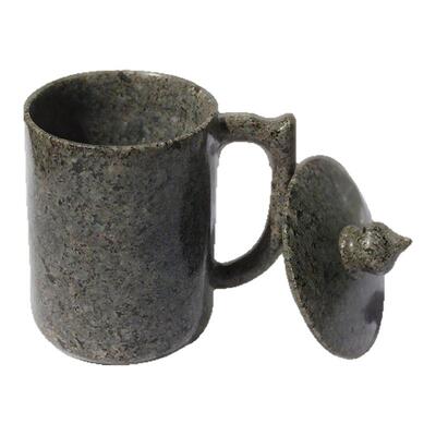 麦饭石杯子一体原石雕刻茶杯