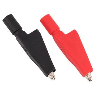 埃塔ETA3111半封闭护套夹子4mm插入鳄鱼夹有齿弹簧电夹安全测试夹