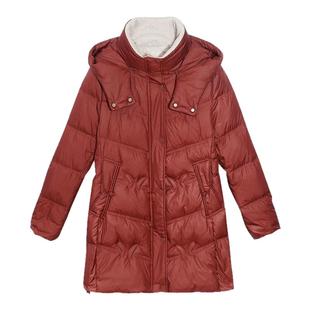 冬装中长款羽绒棉服外套女大码中老年棉袄子修身显瘦时尚妈妈棉衣