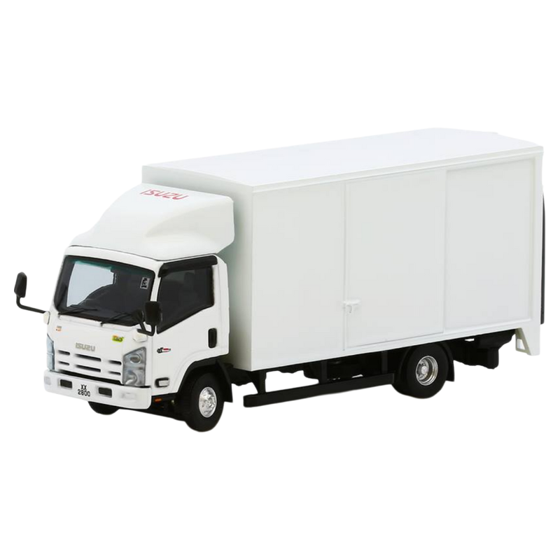 微缩模型桌面摆件RS ISUZU NQR75 NPR75 五十铃白色货车鸿兴玩具