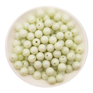 超亮夜光珠手链串珠配件学生儿童夜光石手串发光荧石钓鱼夜明珠挂