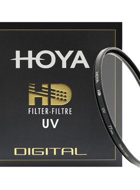 HOYA豪雅HD高清UV镜16层多层镀膜82/77/72/67/62/58/55/52/49/46/43/37mm适用于佳能尼康相机索尼微单反滤镜