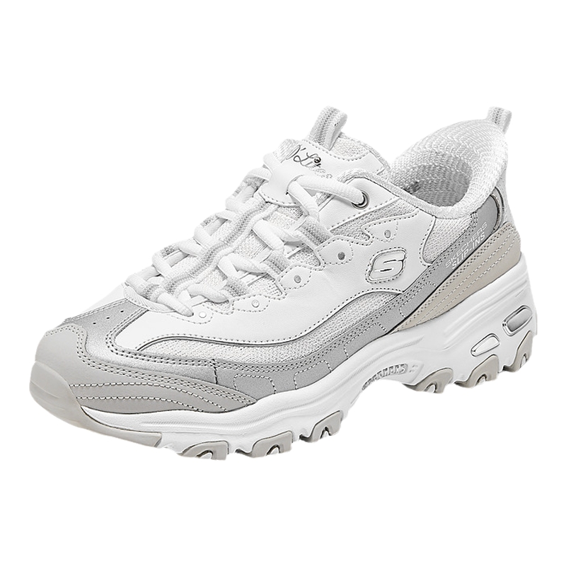 闪穿鞋斯凯奇奶茶熊|熊猫鞋女2025新款厚底增高老爹鞋休闲运动鞋