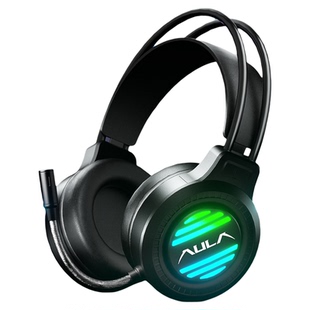 狼蛛S606头戴式电竞游戏耳机有线打瓦fps听声辩位麦克风