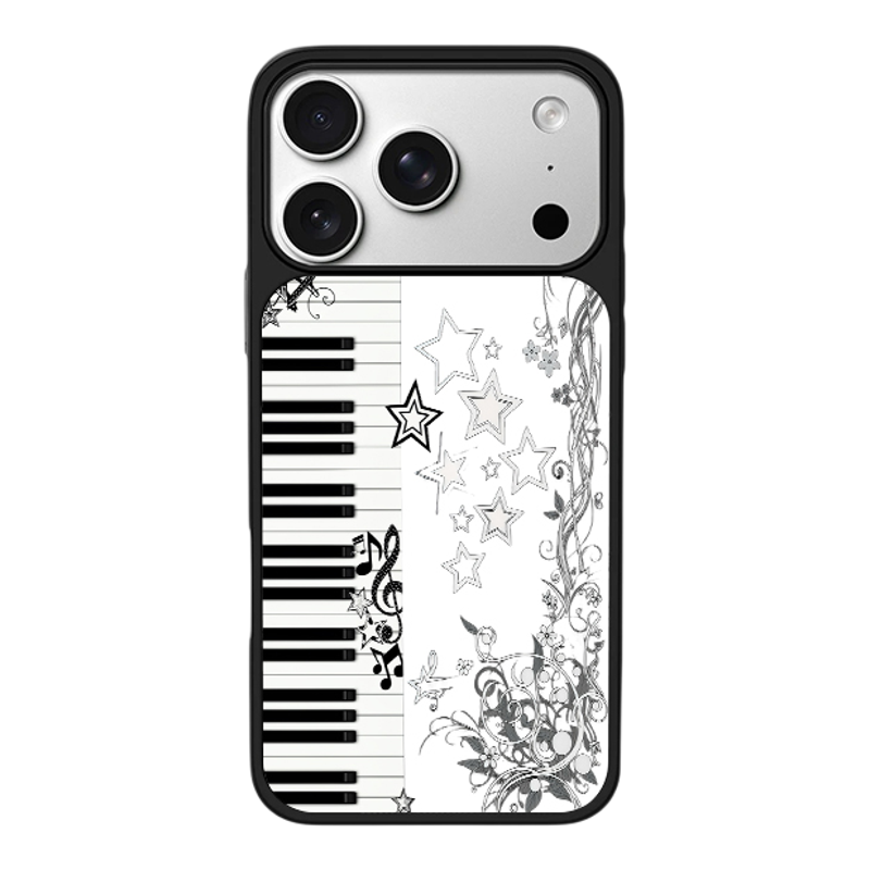 音乐钢琴个性适用于苹果17promax新款手机壳iPhone air/16pro/15plus14玻璃13pro小众手机套12男女冰感肤感11
